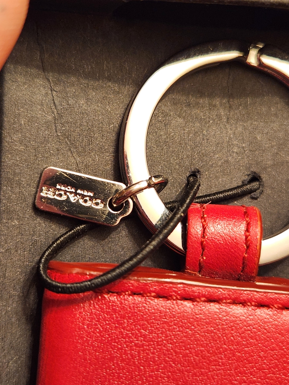 Coach Red Leather Keychain - Picture 3 of 11